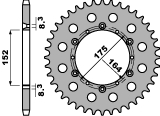 PBR zadní řetězové kolečko 856 43 C45 YAMAHA DT 200 R (89-95) (řetěz 520) (JTR853.43) (MADE IN ITALY)